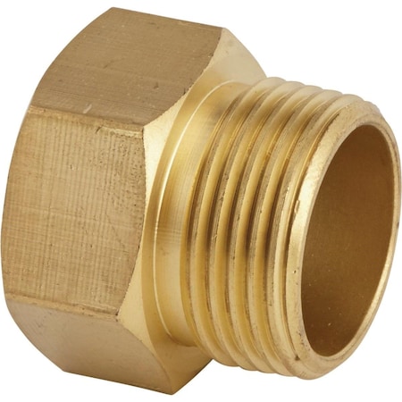 Best Garden 3/4 In. FHT x 3/4 In MPT Brass Non-Swivel Hose Connector GB-9550+GM294
